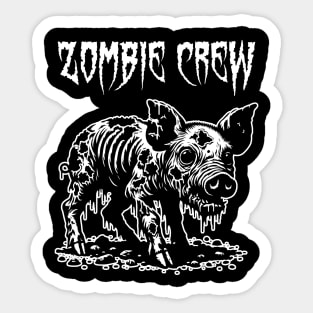 Zombie Crew Pig Sticker